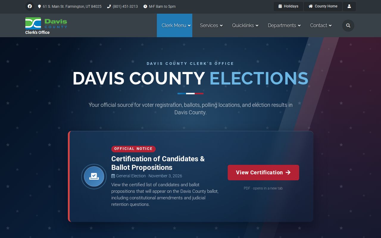 Bountiful neighbors Davis County elections and public local-record source